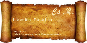 Csendes Metella névjegykártya